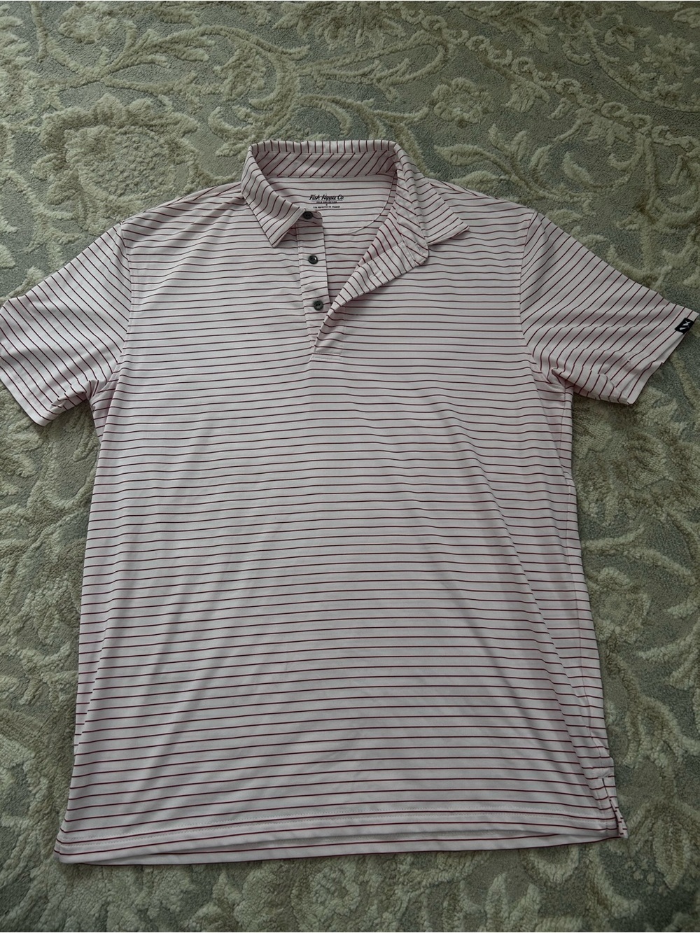 Men's Burgundy & White Striped - Fish Hippie Co.